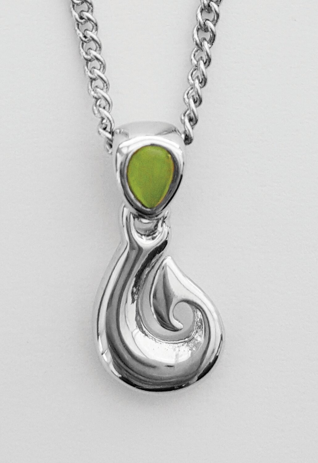 Moko Pounamu Greenstone Hook Pendant - BRP-P-04