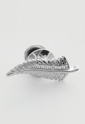 Moko Pounamu Silver Fern Tie Pin - BRP-Tie-22