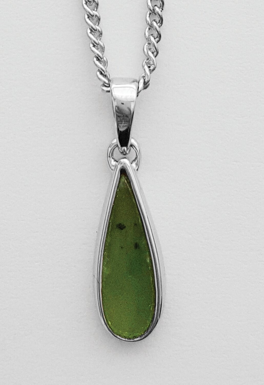 Moko Pounamu Greenstone Drop Pendant - BRP-P-03