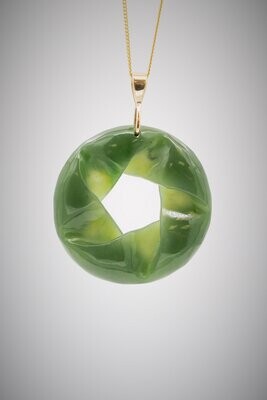 Moko Pounamu Southern Cross Genuine NZ Kahurangi and 9ct Gold - Ohingaroa