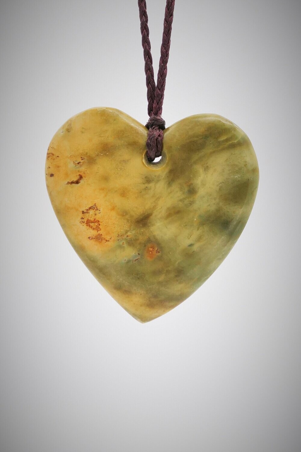 Moko Pounamu Heart NZ Genuine Raukaraka Greenstone - Whangaimoana SALE