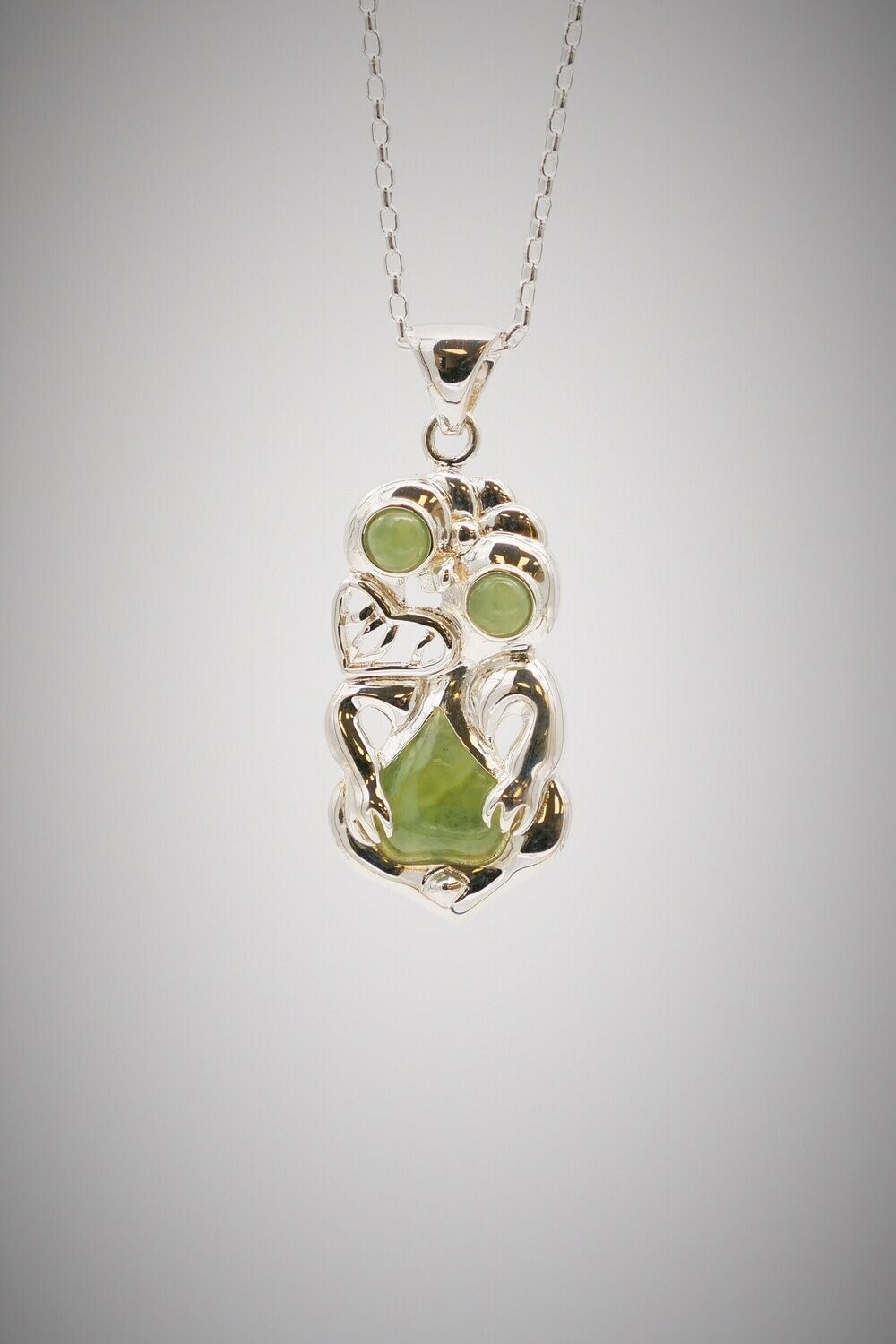 Canadian Green Nephrite Jade Hei Tiki Pendant Necklace Maori Greenstone  Pounamu - 3JADE wholesale of jade carvings, jewelry, collectables, prayer  beads
