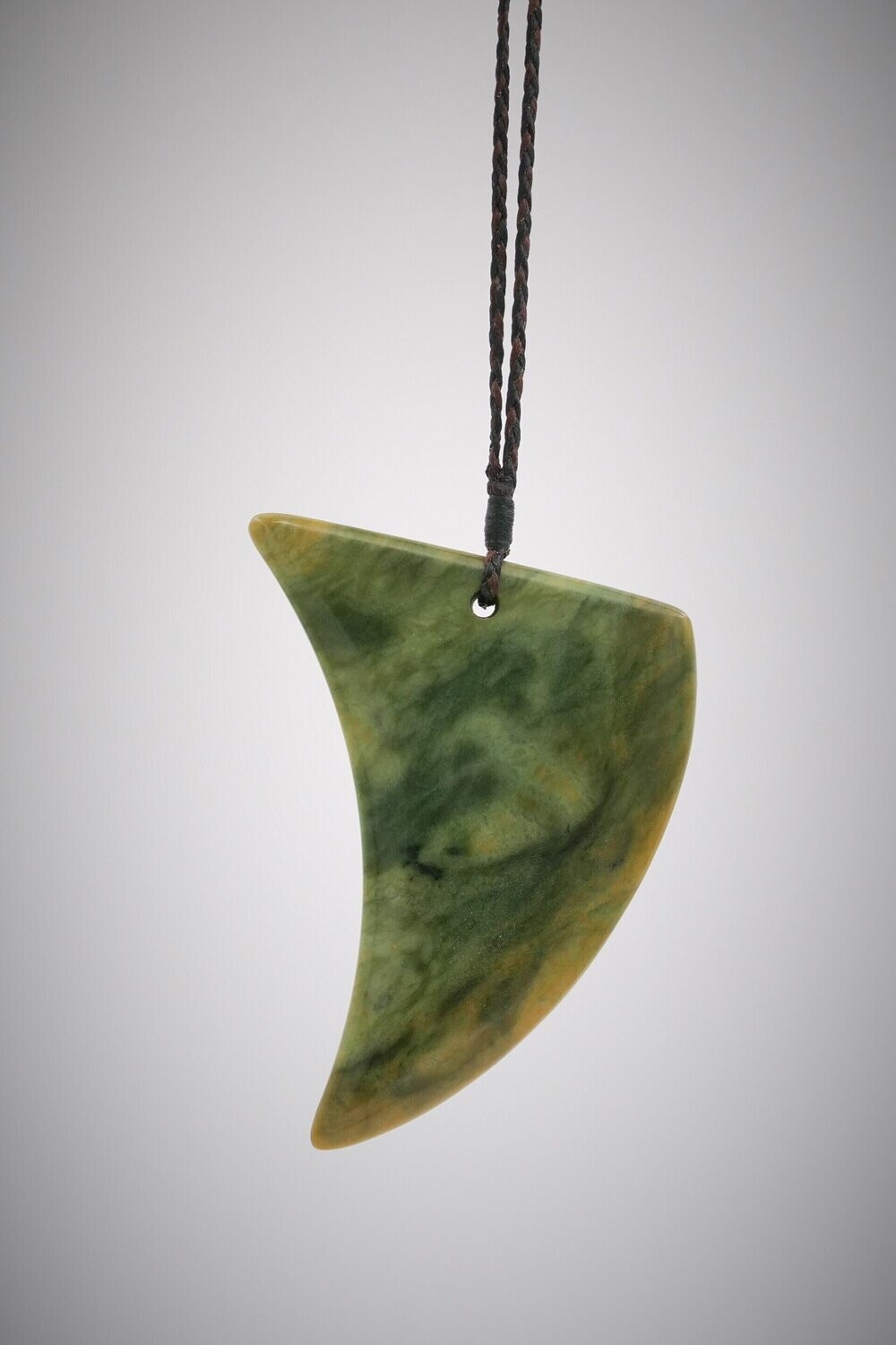 Moko Pounamu  Rei Niho (tooth) NZ Genuine Marsden Flower Greenstone - Kumeti