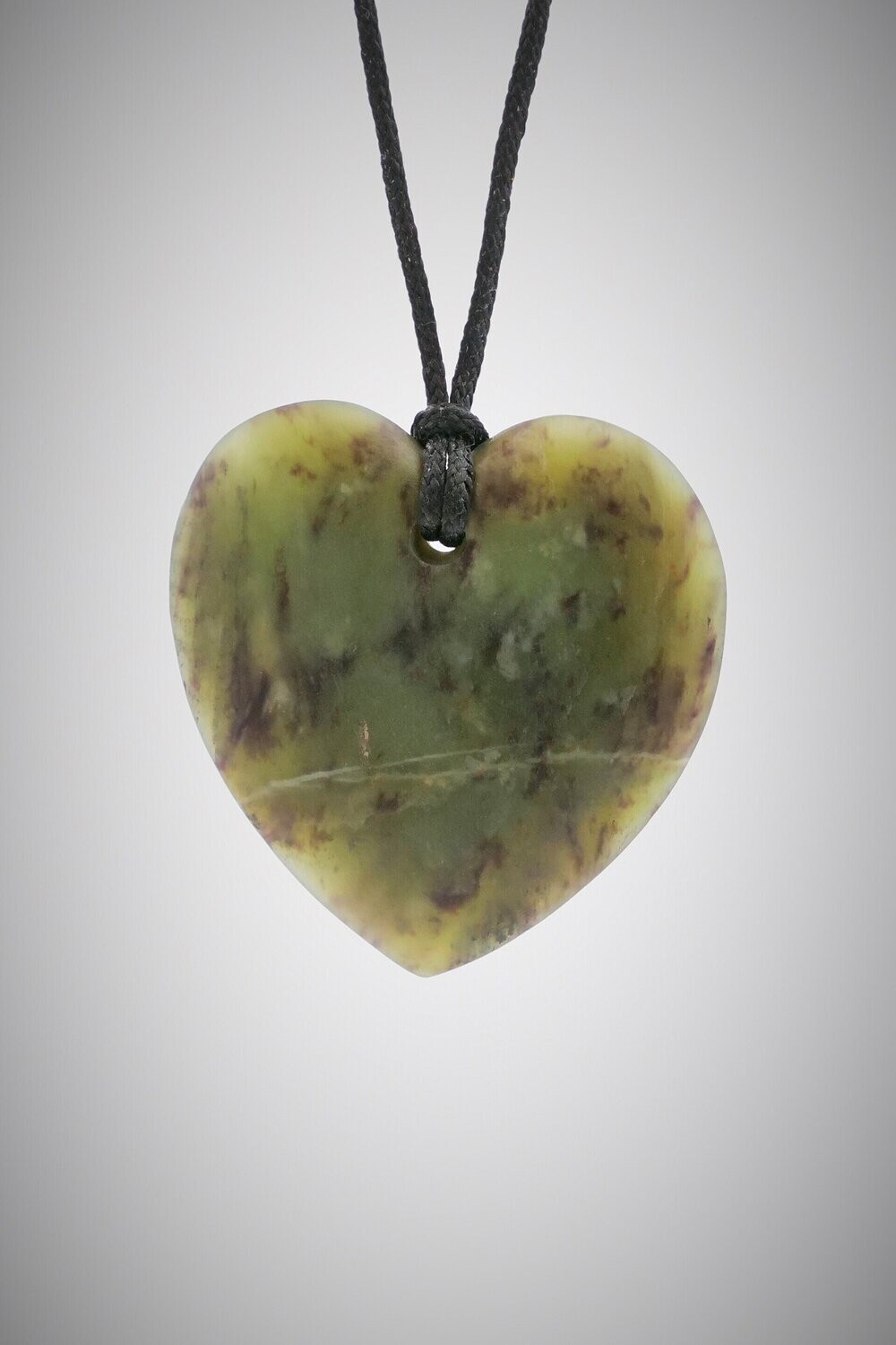 Moko Pounamu Heart NZ Genuine Totoweka Greenstone - Te Waewae SALE