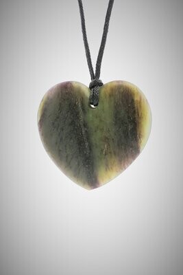 Moko Pounamu Heart NZ Genuine Totoweka Greenstone - Tangimoana SALE