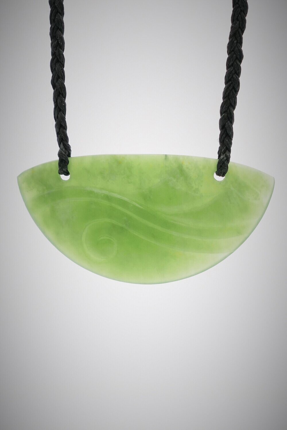 Moko Pounamu Breastplate NZ Genuine Kahotea Greenstone - Kauana