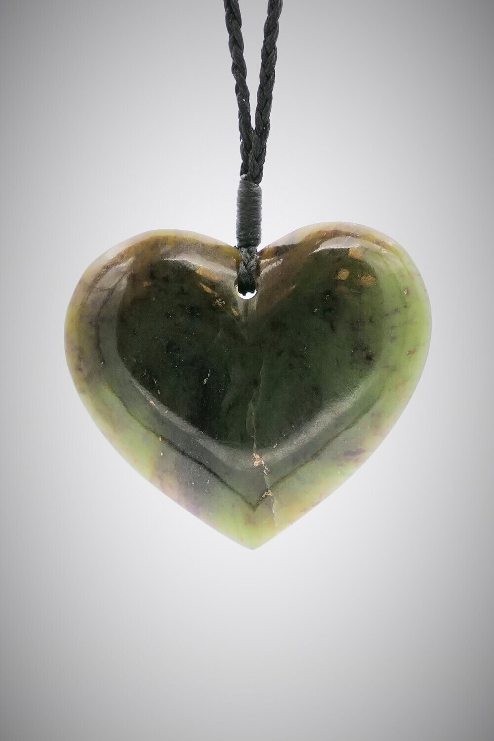 Moko Pounamu Heart NZ Genuine Totoweka Greenstone - Ararata SALE