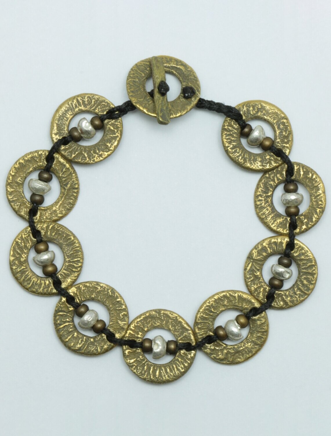 Justin Ferguson Brass & Pure Silver Āmionga Bracelet - SALE