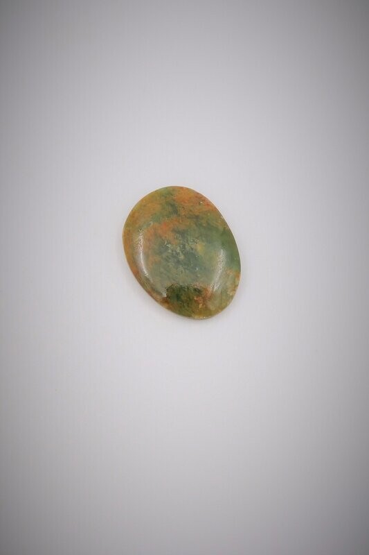 Moko Pounamu Kahurangi Flower Greenstone Free Form Cabochon #58