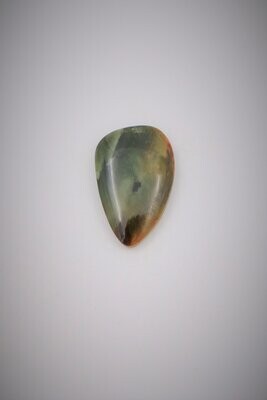 Moko Pounamu Kawakawa Flower Greenstone Free Form Cabochon #48
