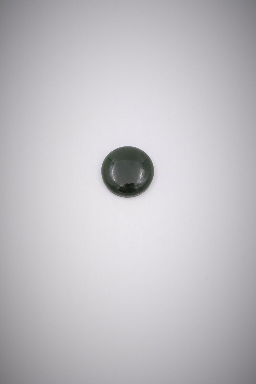 Moko Pounamu Kawakawa Greenstone Round Cabochon #80