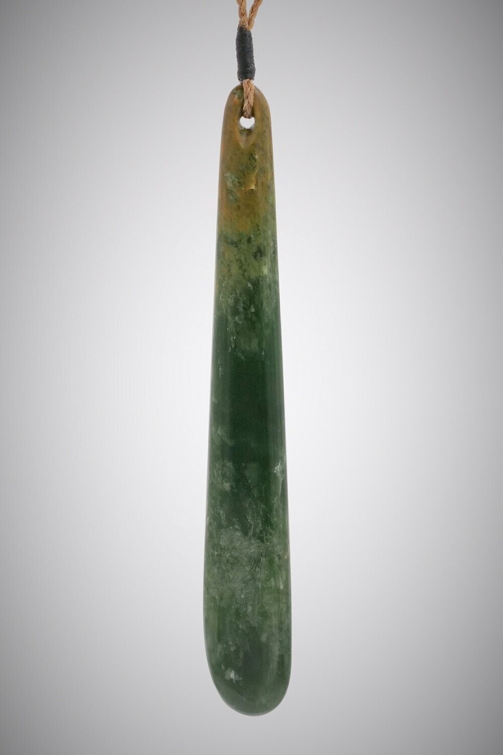 Moko Pounamu Roimata Teardrop NZ Genuine Marsden Flower Greenstone - Mahoenui