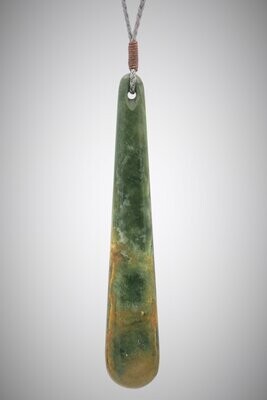 Moko Pounamu Roimata Teardrop NZ Genuine Marsden Flower Greenstone - Pomarangai