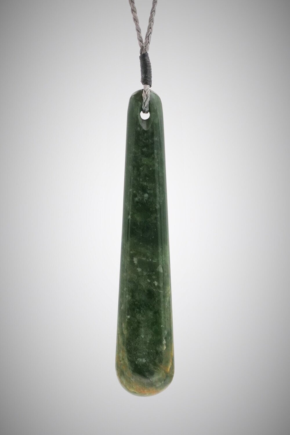 Moko Pounamu Roimata Teardrop NZ Genuine Kawakawa Flower Greenstone - Ōwhango