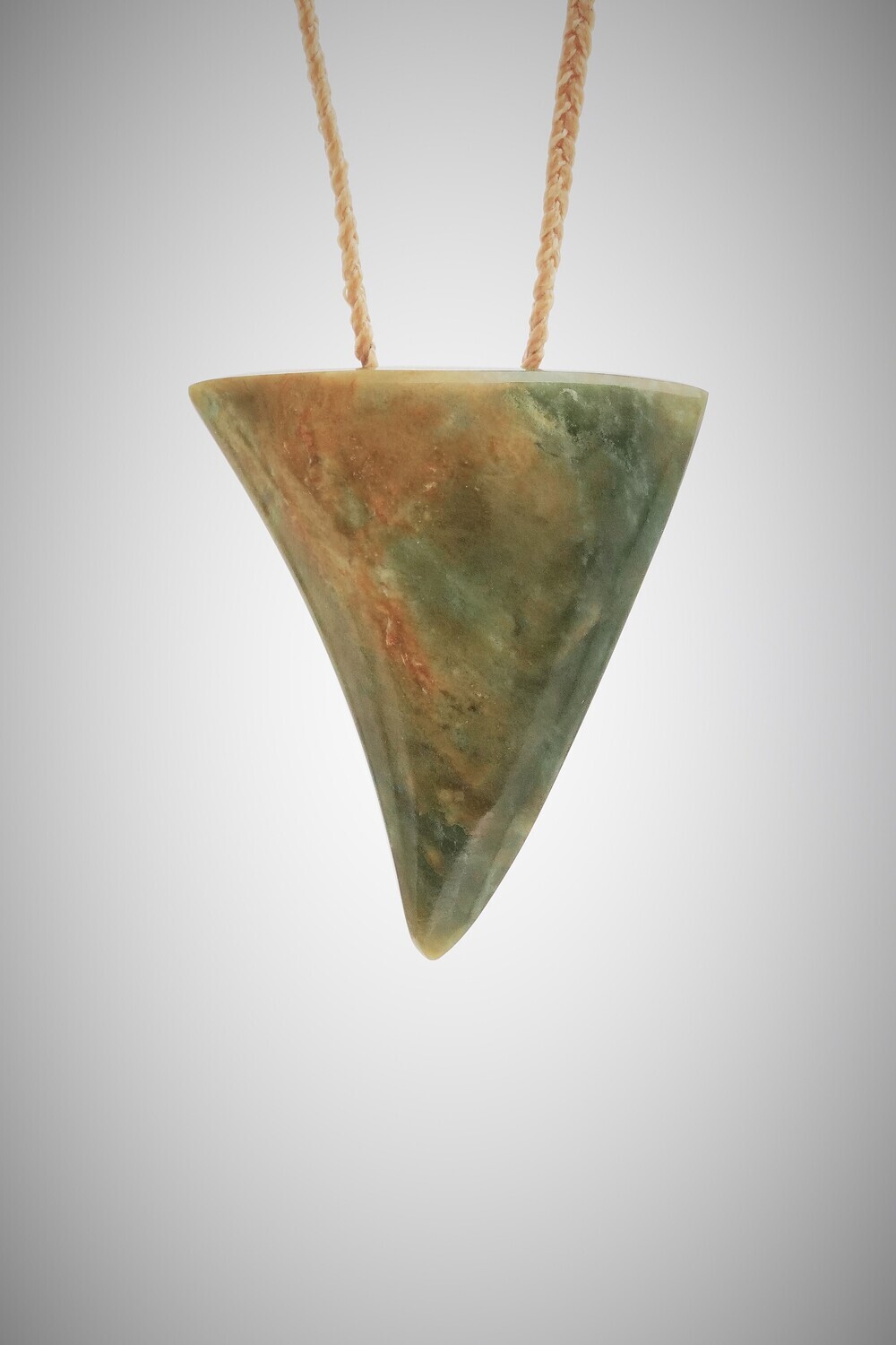 Moko Pounamu  Rei Niho (tooth) NZ Genuine Marsden Flower Greenstone - Whatatutu