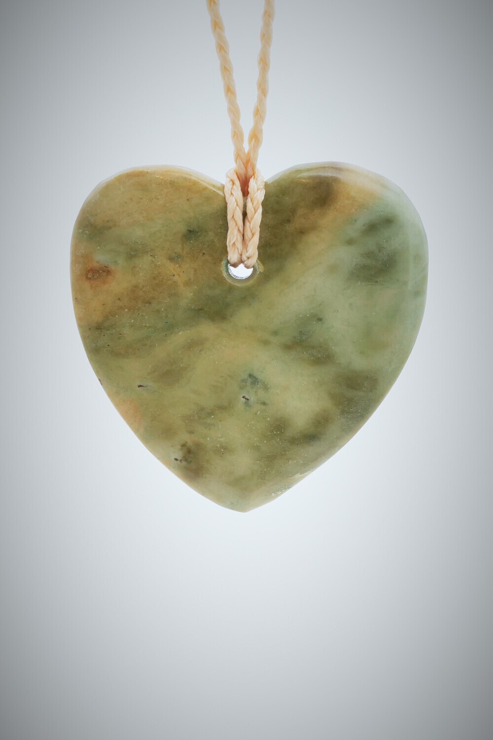 Moko Pounamu Heart NZ Genuine Raukaraka Greenstone - Rangipo SALE