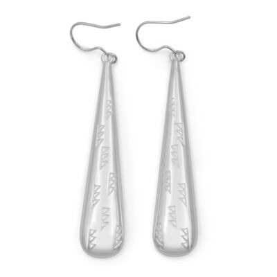 Moko Pounamu Sterling Silver Weave Drop Earrings 15A-8