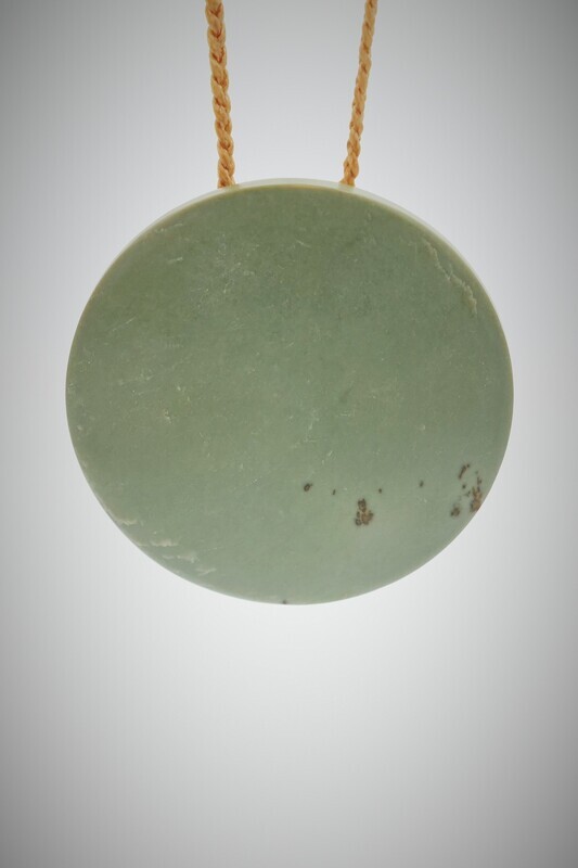 Moko Pounamu  Porohita (Disc) NZ Genuine Kokopu Greenstone - Hikairo