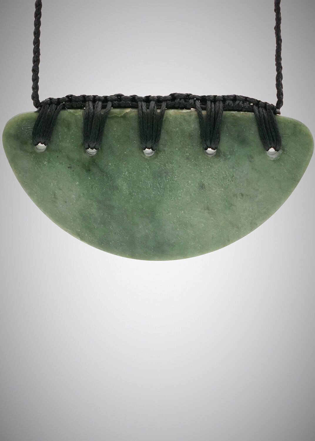 Moko Pounamu Breastplate NZ Genuine Kokopu Greenstone - Karamuramu SALE