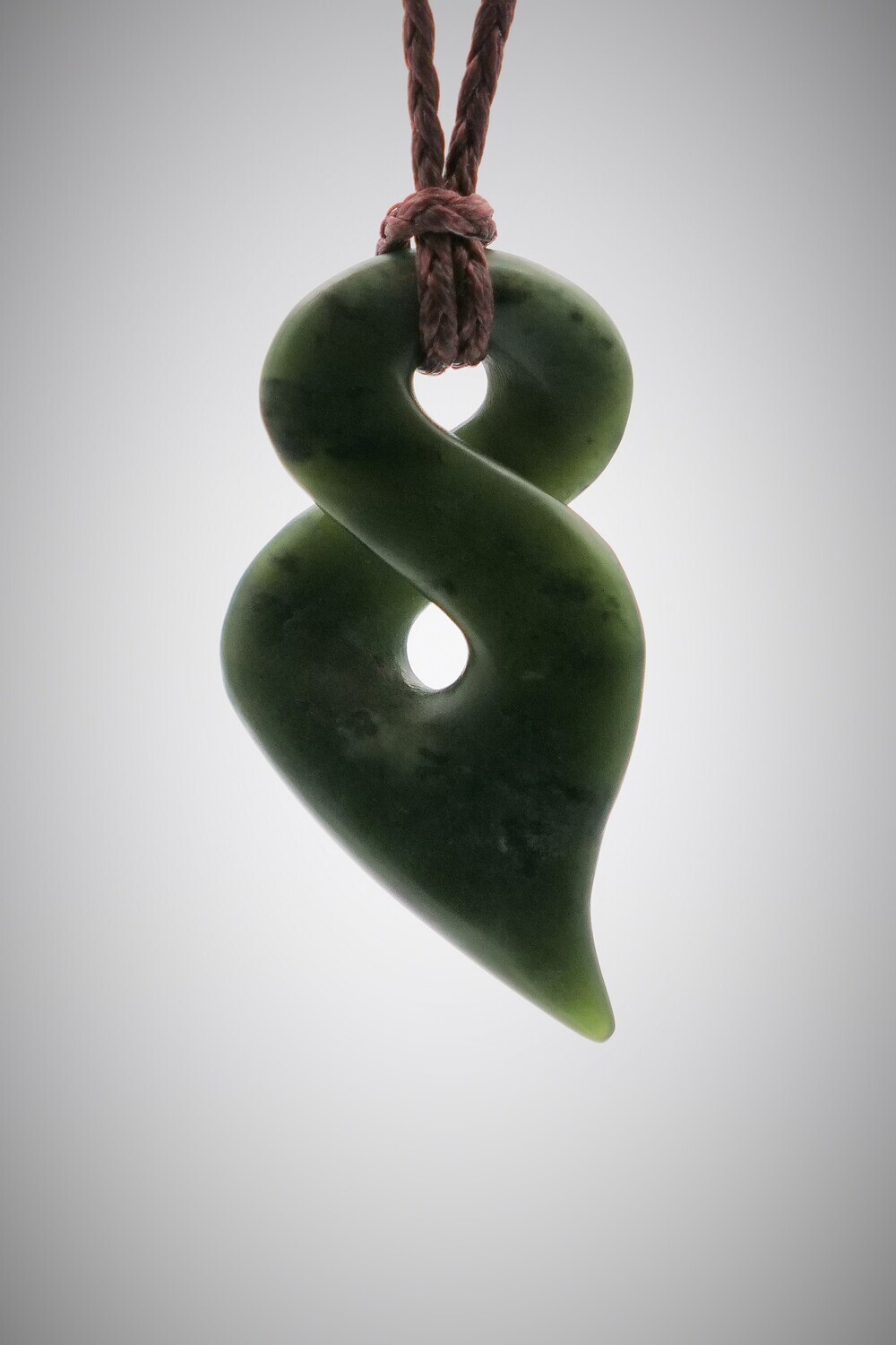 Moko Pounamu Single Pikorua NZ Genuine Kawakawa Greenstone - Waikorariki SALE