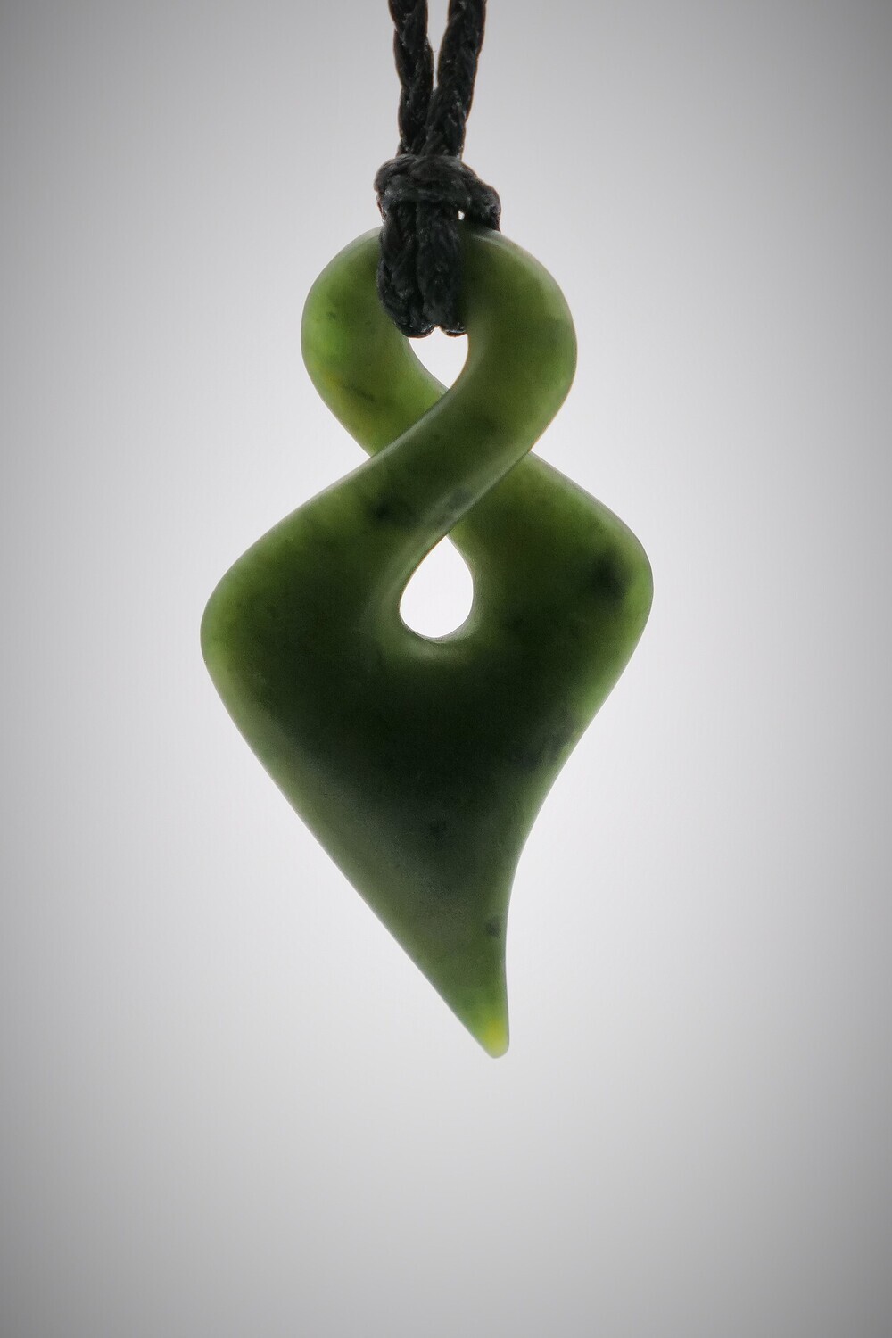 Moko Pounamu Contemporary Single Pikorua NZ Genuine Kawakawa Greenstone - Te Matuku SALE