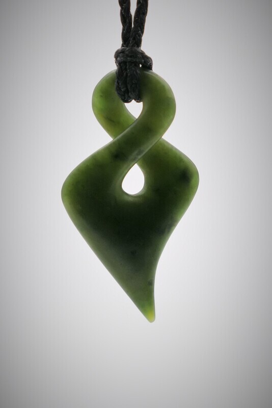 Moko Pounamu Contemporary Single Pikorua NZ Genuine Kawakawa Greenstone - Te Matuku SALE