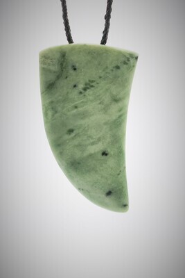 Moko Pounamu  Rei Niho (tooth) NZ Genuine Kokopu Greenstone - Koukoulee