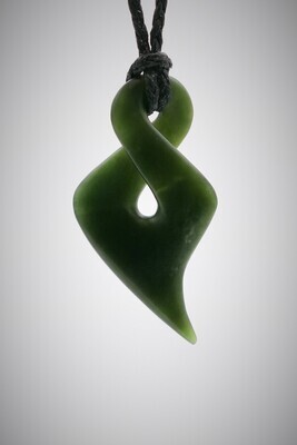 Moko Pounamu Contemporary single Pikorua NZ Genuine Kawakawa Greenstone - Te Miro