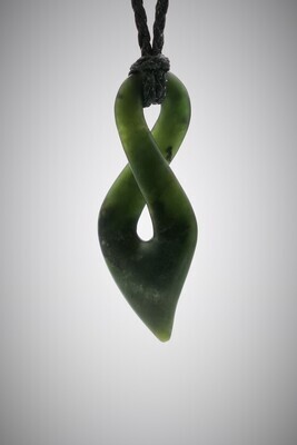 Moko Pounamu Contemporary single Pikorua NZ Genuine Kawakawa Greenstone - Puriri