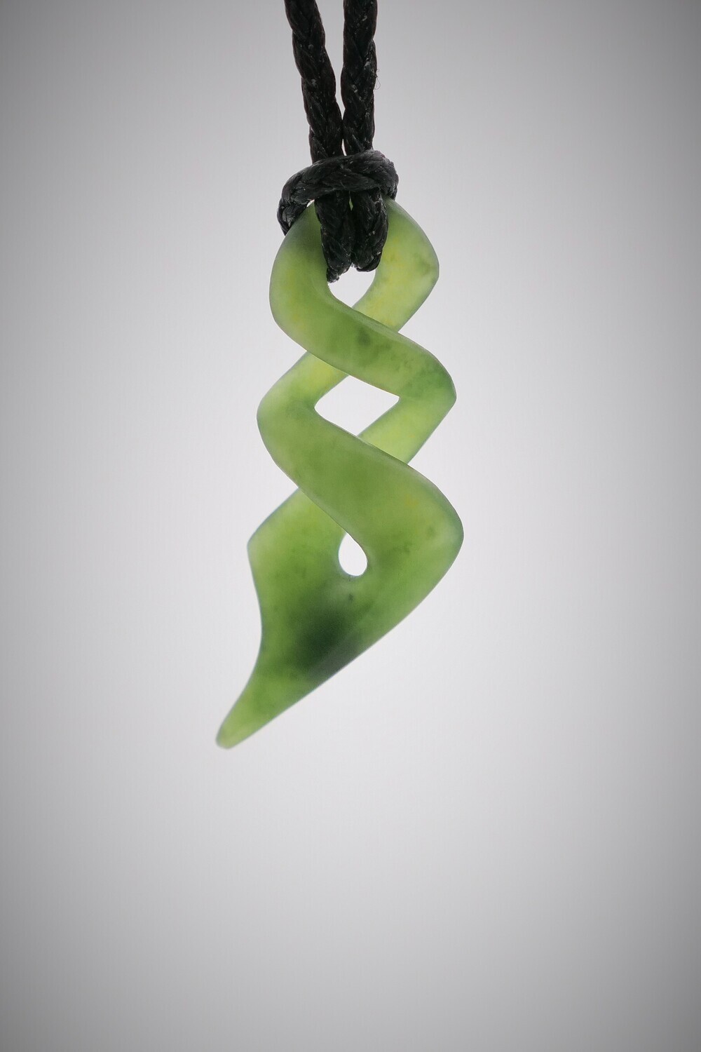 Moko Pounamu Double Pikorua NZ Genuine Kahurangi Greenstone - Te Huruhi SALE