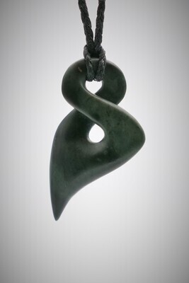 Moko Pounamu Contemporary single Pikorua NZ Genuine Kawakawa Greenstone - Te Matairangi