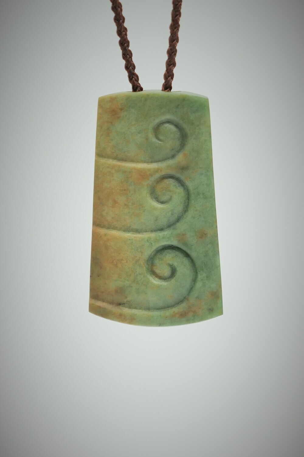 Moko Pounamu Kuru drop NZ Genuine Marsden Flower Greenstone - Maungatautari