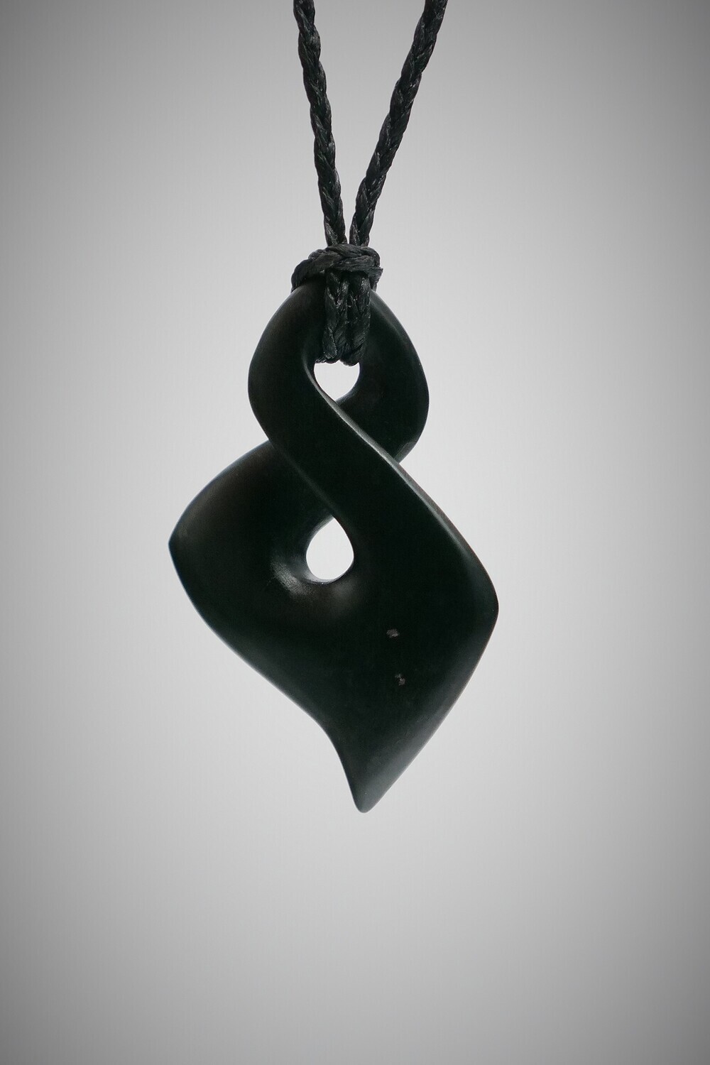 Moko Pounamu Contemporary single Pikorua NZ Genuine Kawakawa Greenstone - Humuhumu