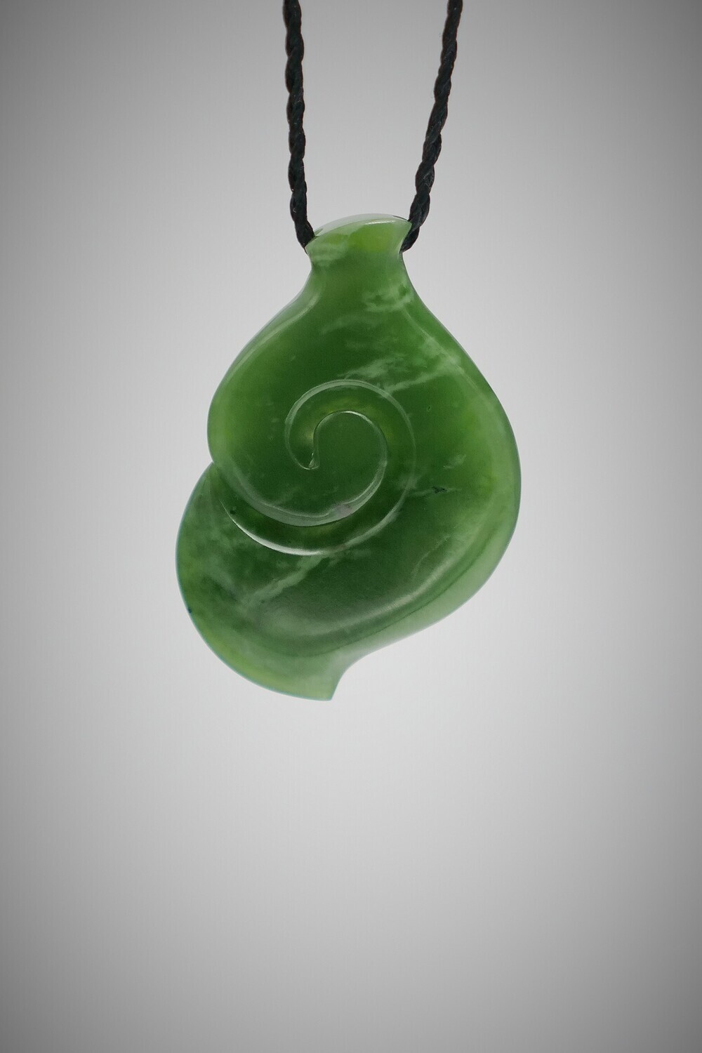 Moko Pounamu Contemporary Design NZ Genuine Kahotea Greenstone - Raupo