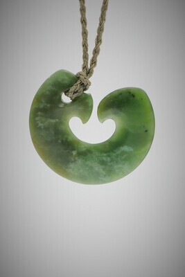 Moko Pounamu Hei Matau NZ Genuine  Kahotea Greenstone - Pakotai