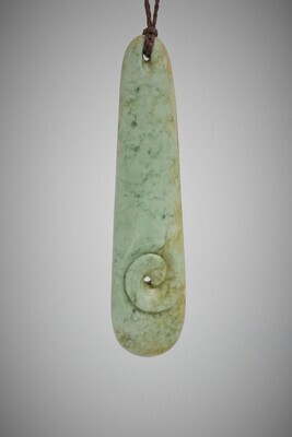 Moko Pounamu Roimata Teardrop NZ Genuine Kokopu Greenstone - Kakapotahi
