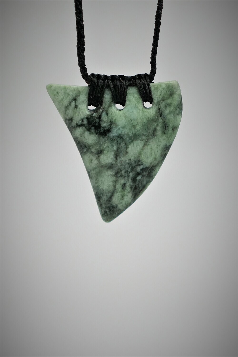 Moko Pounamu Rei Niho NZ Genuine Kokopu Greenstone - Runaruna
