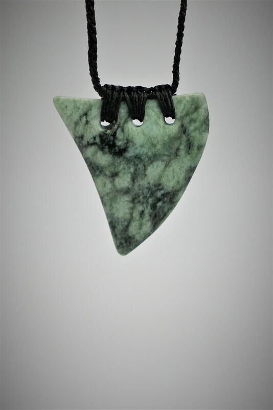 Moko Pounamu Rei Niho NZ Genuine Kokopu Greenstone - Runaruna