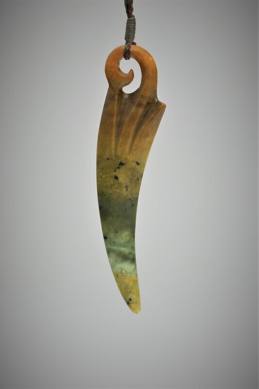 Moko Pounamu Rei Niho NZ Genuine Raukaraka Greenstone - Puponga