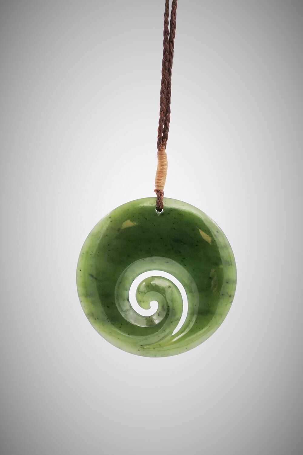 Moko Pounamu Koru NZ Genuine Kawakawa Greenstone - Tahunanui