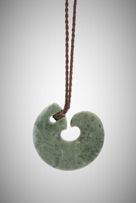 Moko Pounamu Hei Matau NZ Genuine  Inanga Greenstone - Tapawera