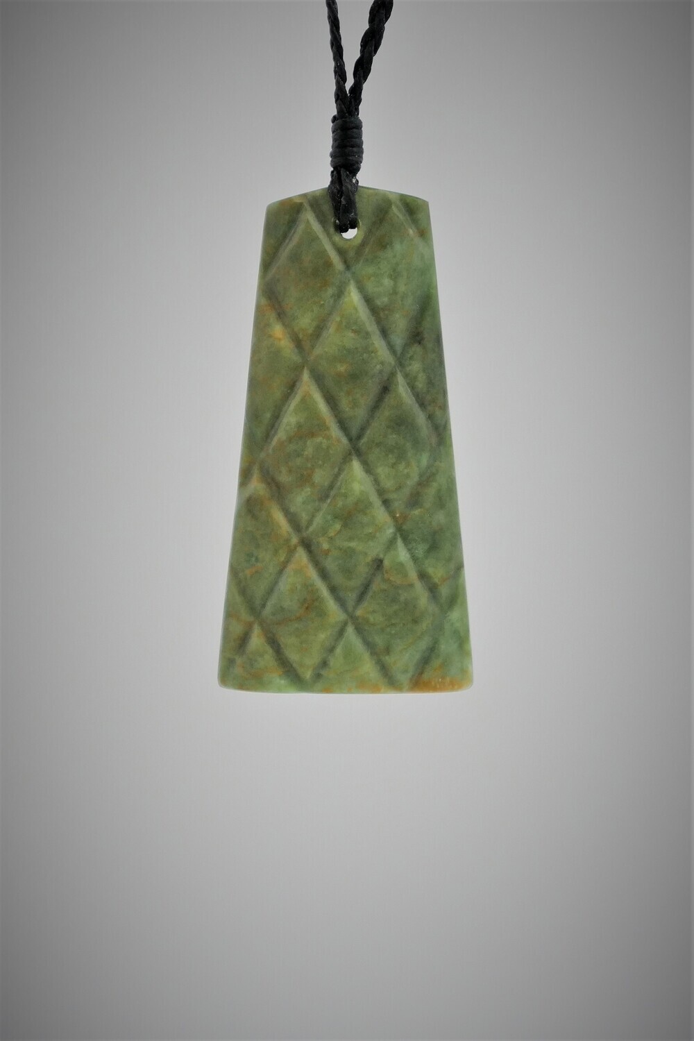 Moko Pounamu Ana Krakosky Kuru NZ Genuine Marsden Flower Greenstone - Kete Pattern