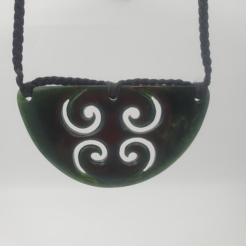 I AM HOPE 4 Koru Breast Plate  - EXTRA DONATION OPTION - Genuine NZ Greenstone