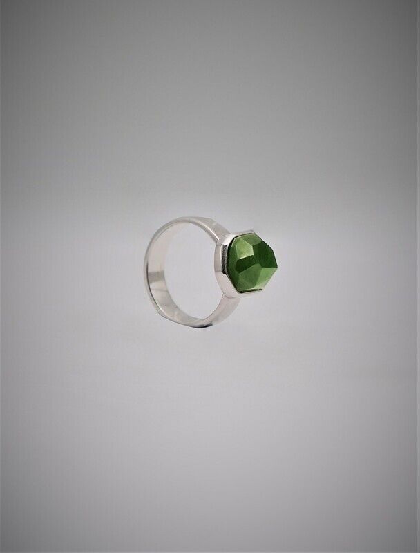 Moko Pounamu Ana Krakosky NZ Genuine Kahurangi Greenstone Ring - Karawhiti