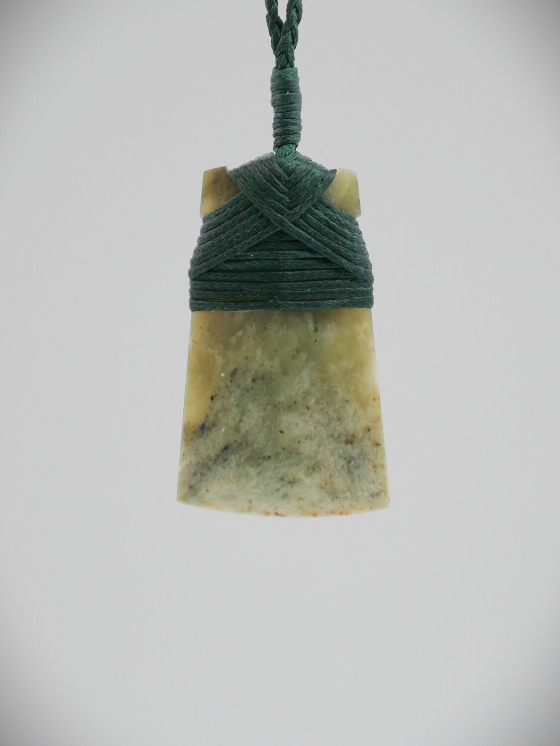 Moko Pounamu Toki NZ Genuine Inanga Flower Greenstone - Mawheraiti