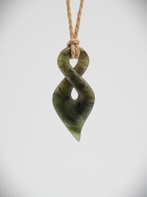 Moko Pounamu Single Pikorua NZ Genuine Totoweka Greenstone - Totora