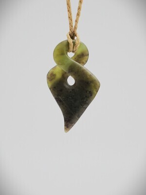 Moko Pounamu Single Pikorua NZ Genuine Totoweka Greenstone - Rakautao