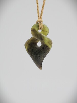 Moko Pounamu Single Pikorua NZ Genuine Totoweka Greenstone - Rakautao