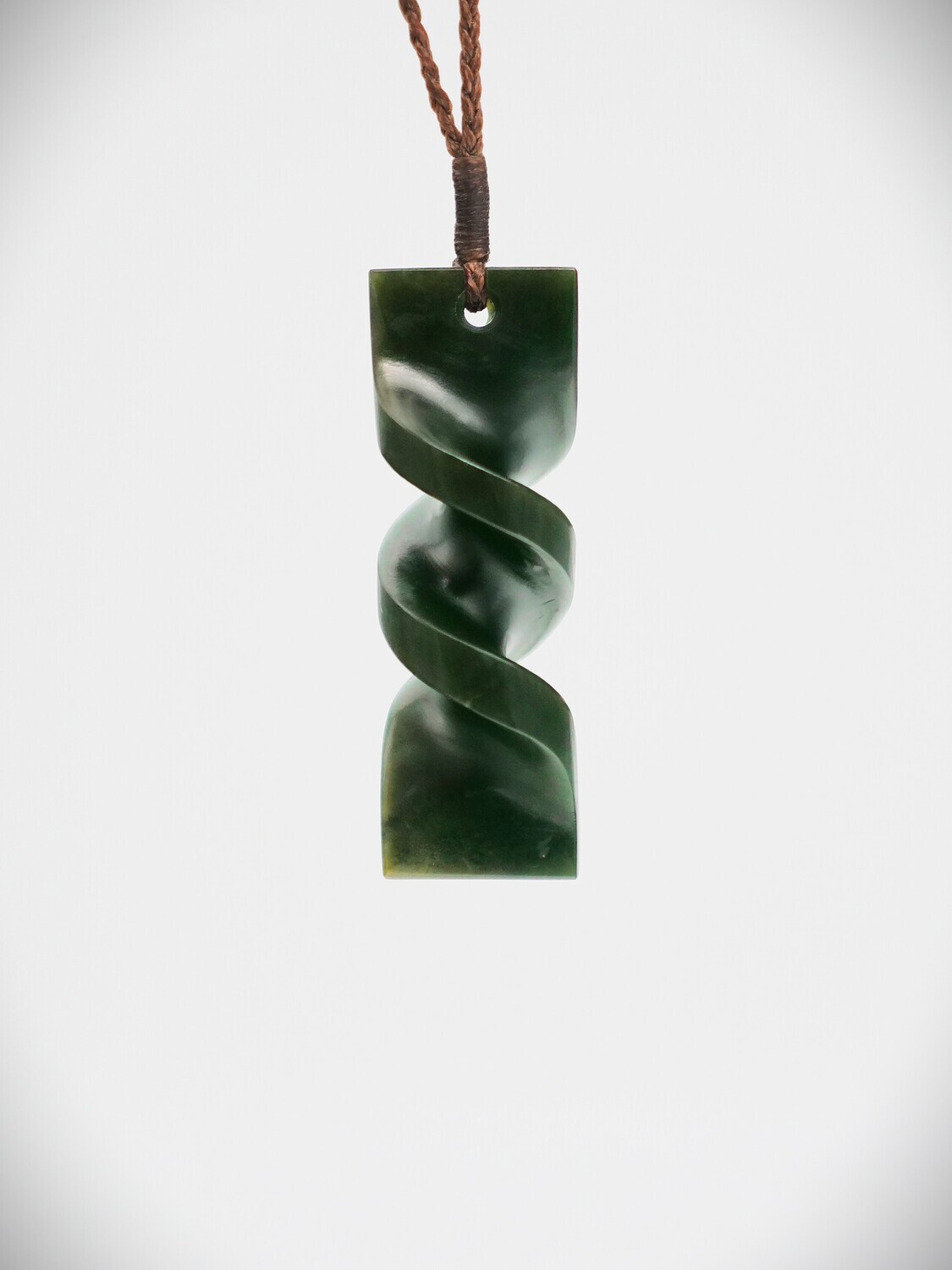 Moko Pounamu Kuru (Drop) With Pikorua NZ Genuine Kawakawa Greenstone - Aratawa