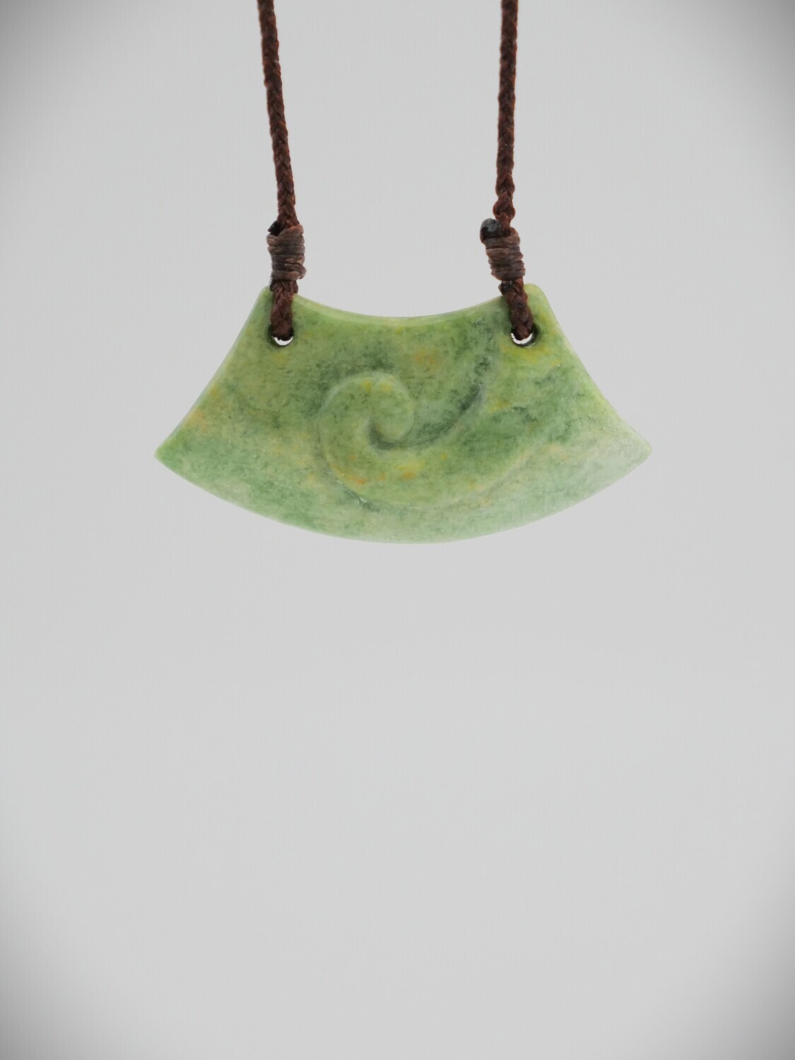 Moko Pounamu Kouma Breastplate NZ Genuine Marsden Flower Greenstone - Huinga
